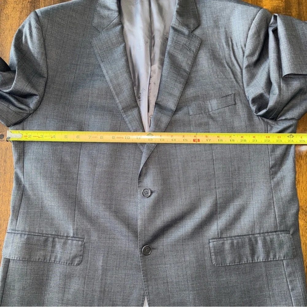 Jos A Bank Signature Gold Gray Tailored Fit Wool Jacket Sport Coat 48 R Lined